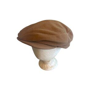 Vintage Harry Levinson Mens Wool Blend Tan Newsboy Cap One Size
